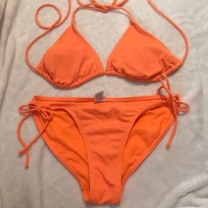 Neon orange bikini